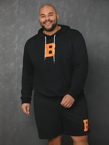 Manfinity Bộ hai mảnh Nam Dây kéo Túi Lá thư Giải trí - màu đen - Xem 4