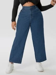 SHEIN SXY Plus High Waist Wide Leg Jeans