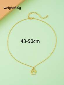 女孩爪子吊墜項鍊 - 金黃色 - 查看 4