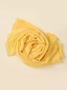 1pc Solid Color Beach Accessories Soft & Skin-Friendly, Long Chiffon Classic Headscarf For Daily Use, Beach Vacation Casual Bandana Headband Fashion Hairband