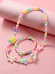 女孩2入組串珠首飾套裝 - 彩色 - 查看 2