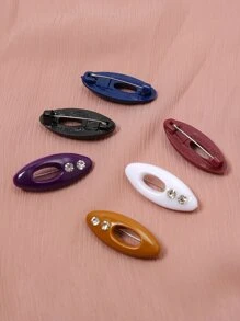 12 Chiếc Nữ Khăn Lụa Kẹp Đầu Kẹp Bộ Màu Thổ Cẩm Màu Phụ Kiện - Nhiều màu - Xem 2