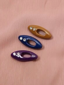 12 Chiếc Nữ Khăn Lụa Kẹp Đầu Kẹp Bộ Màu Thổ Cẩm Màu Phụ Kiện - Nhiều màu - Xem 3