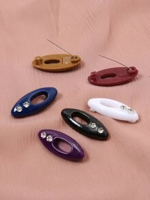 12 Chiếc Nữ Khăn Lụa Kẹp Đầu Kẹp Bộ Màu Thổ Cẩm Màu Phụ Kiện - Nhiều màu - Xem 4