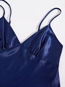 5pcs Floral Print Belted Satin Robe & Cami Top & Night Dress & Trousers & Shorts - Multicolor - View 3