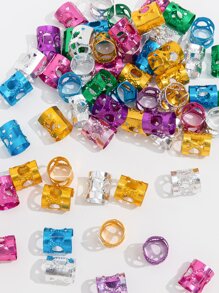 60入組鏤空電話線髮圈