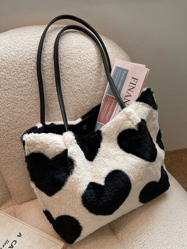 fluffy tote bag shein