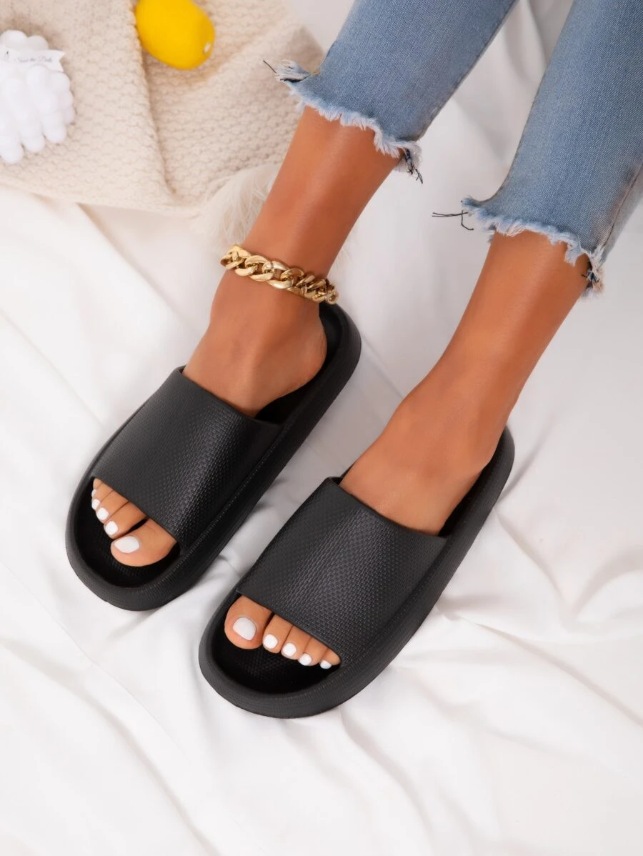 Áo trượt dáng rộng tối giản thời trang cho nữ - màu đen - Xem 1