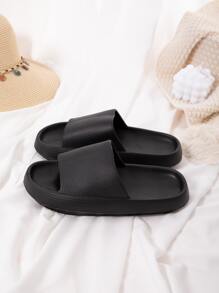 Áo trượt dáng rộng tối giản thời trang cho nữ - màu đen - Xem 4