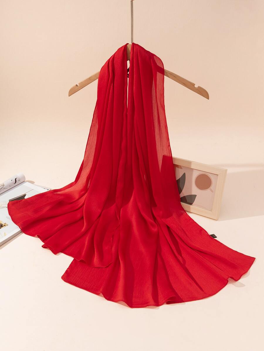 Khăn quàng rắn tối giản - Đỏ - Xem 1