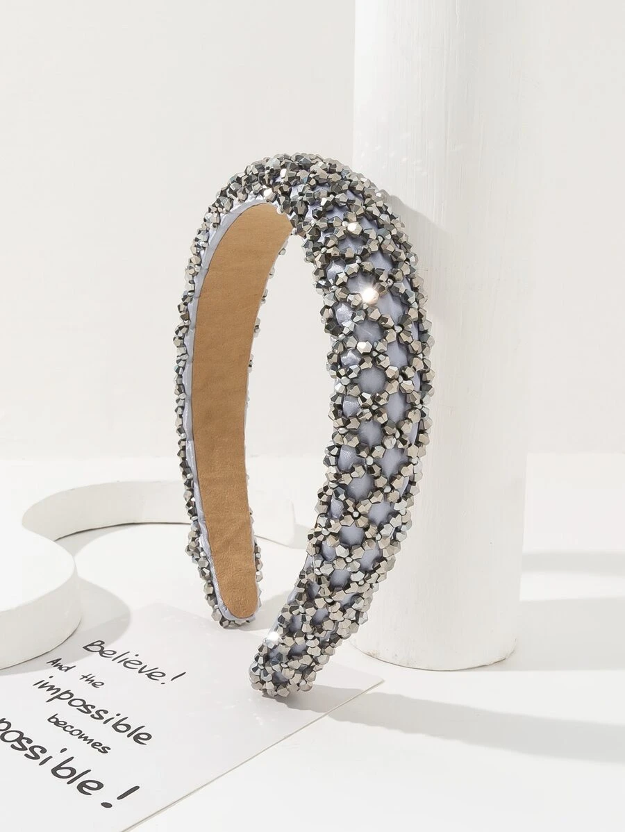 珠子裝飾髮箍 - 彩色 - 查看 1