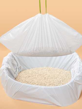 1roll Drawstring Cat Litter Bag