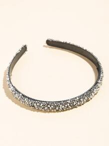 1 pieza Diadema elegante con decoración de perlas falsas y rhinestones, tiaras, diademas, aros para el cabello, accesorios para el cabello, accesorios para la cabeza - Multicolor - Ver 2