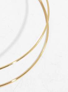 Street Minimalist Layered Headband,Hairband,Hair Hoop Headbands ,Makeup Headband Hair Accessories Head Accessories - Gold - View 3