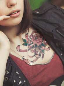 6pcs Floral & Snake Pattern Tattoo Sticker - Multicolor - View 8