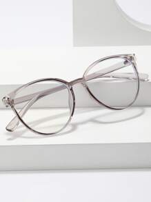 女士时尚设计眼镜 - 灰色 - 查看 1