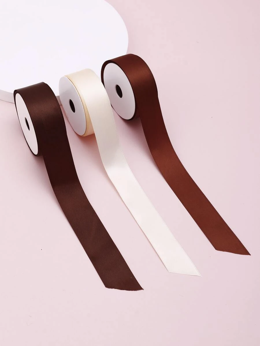 3rolls 단색 리본 - 멀티컬러 - 보기 1