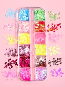 1 盒蝴蝶形美甲亮片 - 彩色 - 查看 5