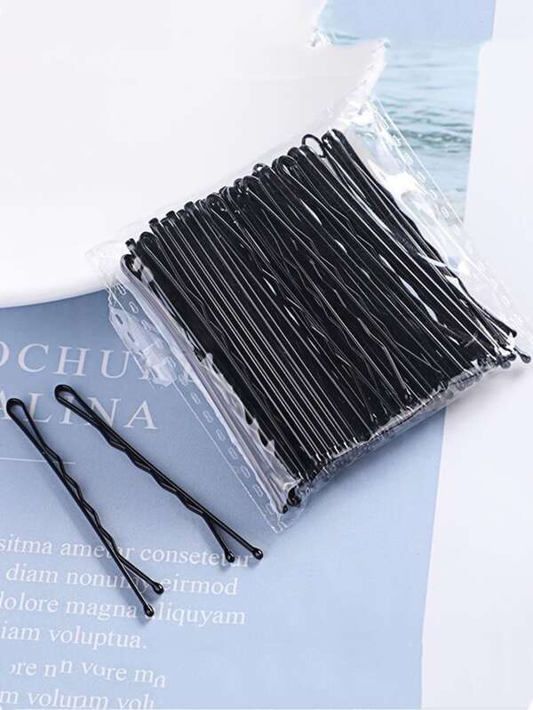 Hair Clips, 50pcs Black Hair Clips Suitable For Women, Ladies, Girls And Kids, Invisible Wavy Hair Pins, Barrette Hair Accessories (Black, 2 Inches) ,Hair Rollers,Heatless Curls,Hair Curler,Hair Products And Accessories For Barber Salon Beauty Travel Essentials