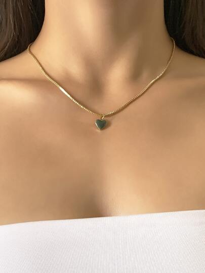 Heart Decor Chain Necklace