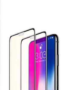 2 miếng phim cường lực bảo vệ màn hình - màu đen - Xem 2