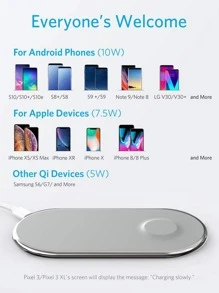 15W Cargador inalámbrico 3 en 1 - Gris Claro - Ver 8