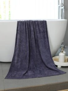 Solid Color Bath Towel - Purple - View 2