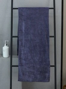 Solid Color Bath Towel - Purple - View 4