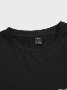 GENTILAND Hombres Conjunto shorts con top con estampado tropical panel