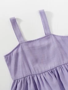 Niñitas bajo con fruncido Top de tirantes & con estampado floral Shorts - Multicolor - Ver 5