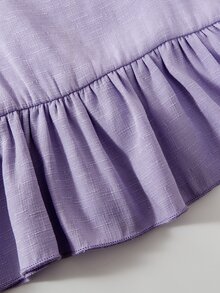 Niñitas bajo con fruncido Top de tirantes & con estampado floral Shorts - Multicolor - Ver 7