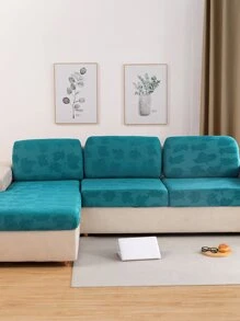 1 pieza jacquard con patrón de hoja Funda para sofá Funda - Verde - Ver 3
