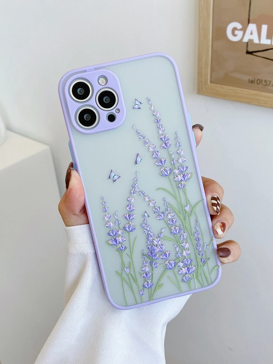 Lavender Painted Phone Case - Purple - View 1
