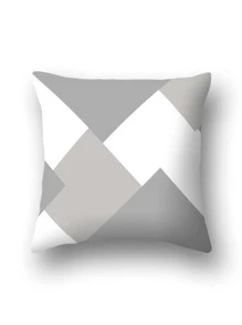 Funda de cojín sin relleno estampado geométrico - Gris Claro - Ver 9