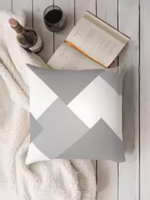 Funda de cojín sin relleno estampado geométrico - Gris Claro - Ver 7