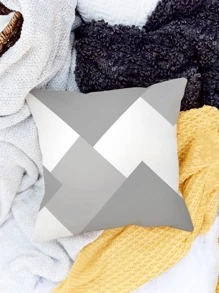 Funda de cojín sin relleno estampado geométrico - Gris Claro - Ver 6