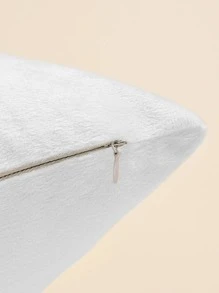 素色毛茸茸靠墊套不附帶墊芯 - 白色 - 查看 4