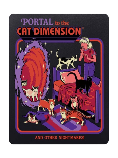 Stevenrhodes Tapis de souris fille à motif de chat