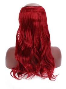 自然長款卷合成纖維接髮 - 紅色 - 查看 1