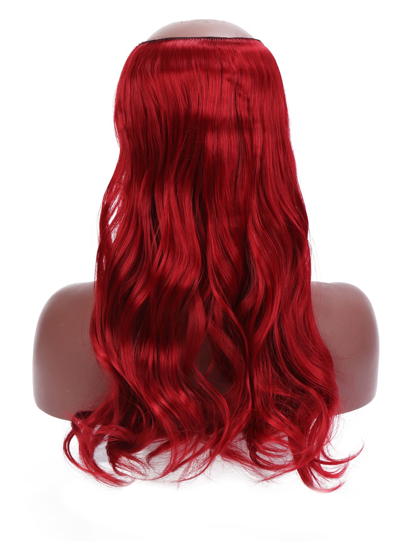 自然長款卷合成纖維接髮 - 紅色 - 查看 1