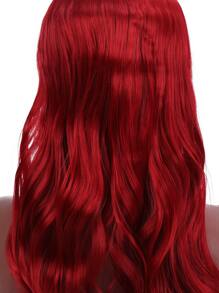 自然長款卷合成纖維接髮 - 紅色 - 查看 4
