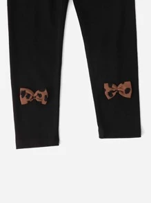 Toddler Girls Allover Print Flounce Sleeve Top & Bow Front Leggings - Multicolor - View 4