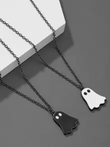 Thời trang và phổ biến 2 chiếc Vòng cổ ma quyến rũ nam hợp kim làm quà tặng trang sức và cho vẻ ngoài sành điệu - Màu Đen Súng - Xem 1