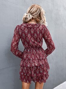 Đầm Xù phân lớp Tất cả trên in Boho - Nhiều màu - Xem 2