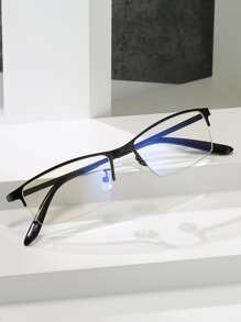 Men Browline Fashion Design Eyeglasses For Daily Wear - Black - View 1