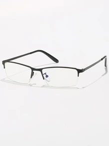 Men Browline Fashion Design Eyeglasses For Daily Wear - Black - View 2
