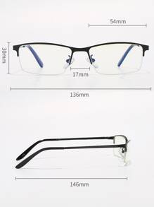 Men Browline Fashion Design Eyeglasses For Daily Wear - Black - View 3