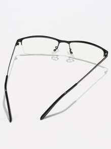Men Browline Fashion Design Eyeglasses For Daily Wear - Black - View 4