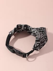 1pc Bandana Design Pet Collar For Decoration - Black - View 3