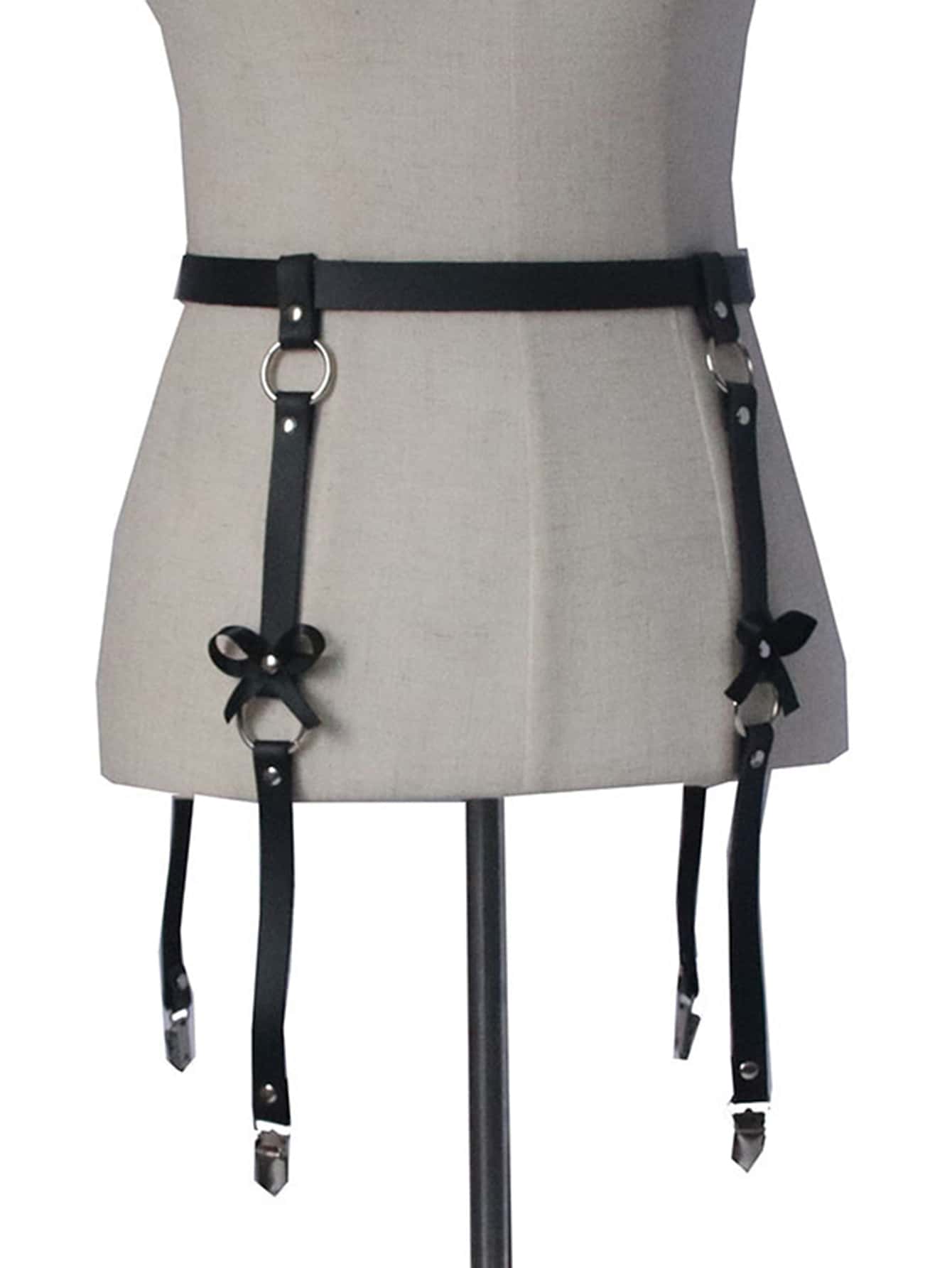 Our Grunge Punk Kpop Bow Decor Garter Belt is such a vibe - ROMWE Our Grunge Punk Kpop Bow Decor Garter Belt is such a vibe - ROMWE